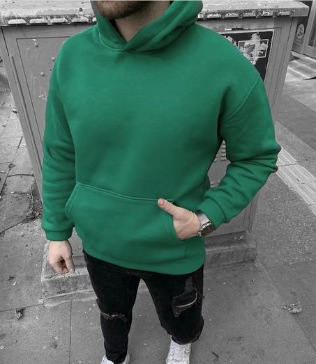 Sweat-Shirt Oversize A Capuche Unisex - VERT -