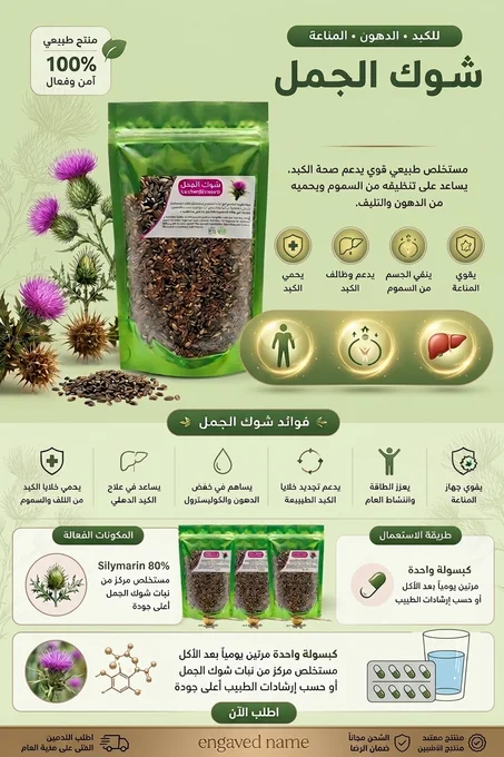 شوك الجمل الحل الطبيعي و الفعال لمشاكل دهون و تشمع الكبد