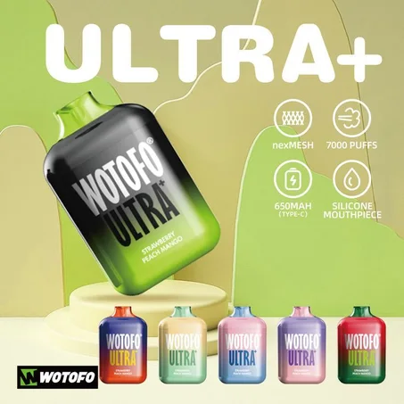 Wotofo Ultra+ 7000 Puff Tunisie - Nouvel Arrivage Saveur Gourmand ! 2% Nic