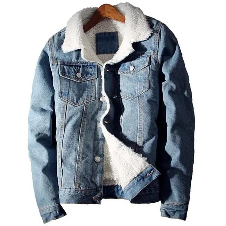 mens denim jacket with fleece