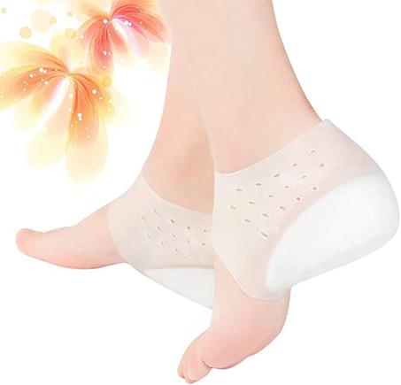 زوجين من نعل وسائد جل سيليكون الطبي لألم القدمين وزيادة الطول (شفاف و غير مرئي )