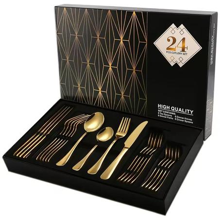 طقم أدوات المائدة الفاخر 24 قطعة