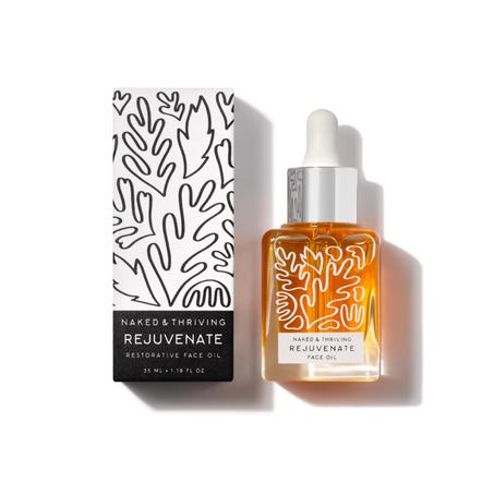 Naked & Thriving Aceite facial restaurador Rejuvenate | Cuidado de la piel orgánico, vegano y derivado naturalmente | Reduce el aspecto de las arrugas e hidrata la piel (1.18 oz/1.2 fl oz)