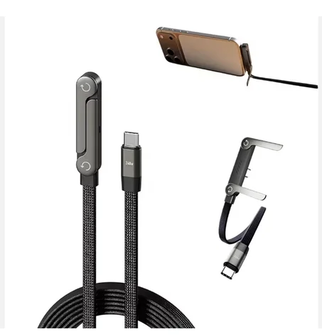 🔌 كابل شحن سريع مع حامل هاتف مدمج – قوة وسهولة في جهاز واحد!