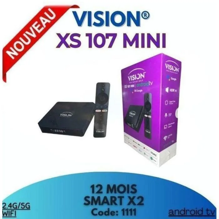 Le TV Box Vision XS 107 Mini + Abonment
