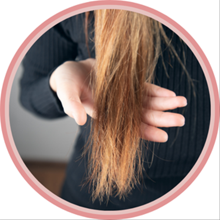 الشعر التالف من الصبغات والحرارة