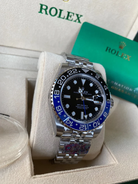 ساعة رولكس هاى كواليتي ازرق اللون