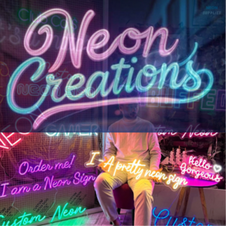 Miroirs et créations en neon مرايا  وإبداعات نيون