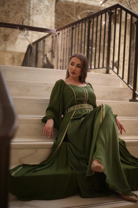 Olive green caftan