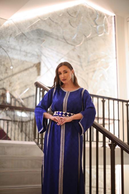 moroccan blue caftan