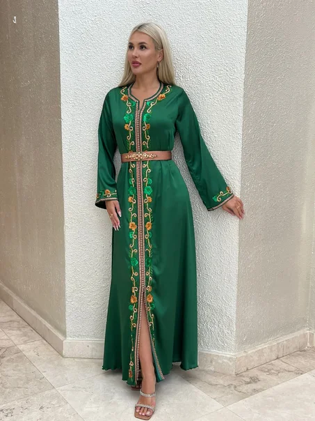 Royal Emerald Handcrafted Caftan