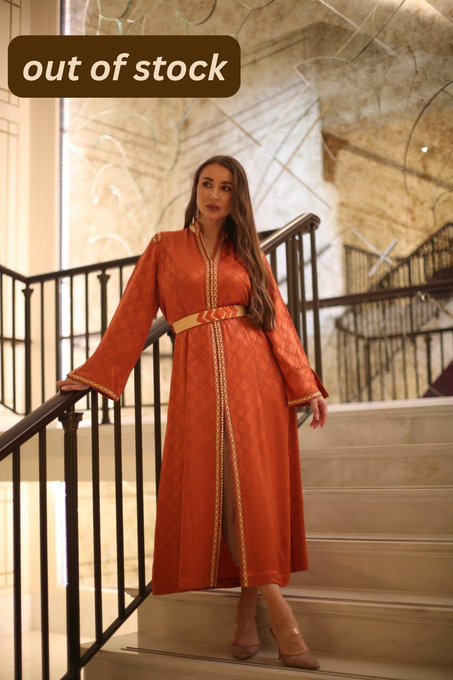Luxury orange caftan
