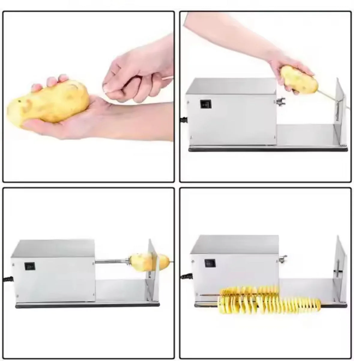 آلة تقطيع البطاطس اللولبية-فولاد مقاوم للصدأ