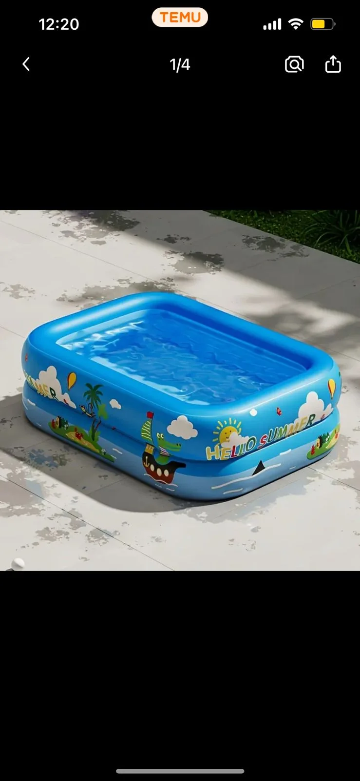 مسبح ممتع وآمن للأطفال – مع منفاخ هوائي