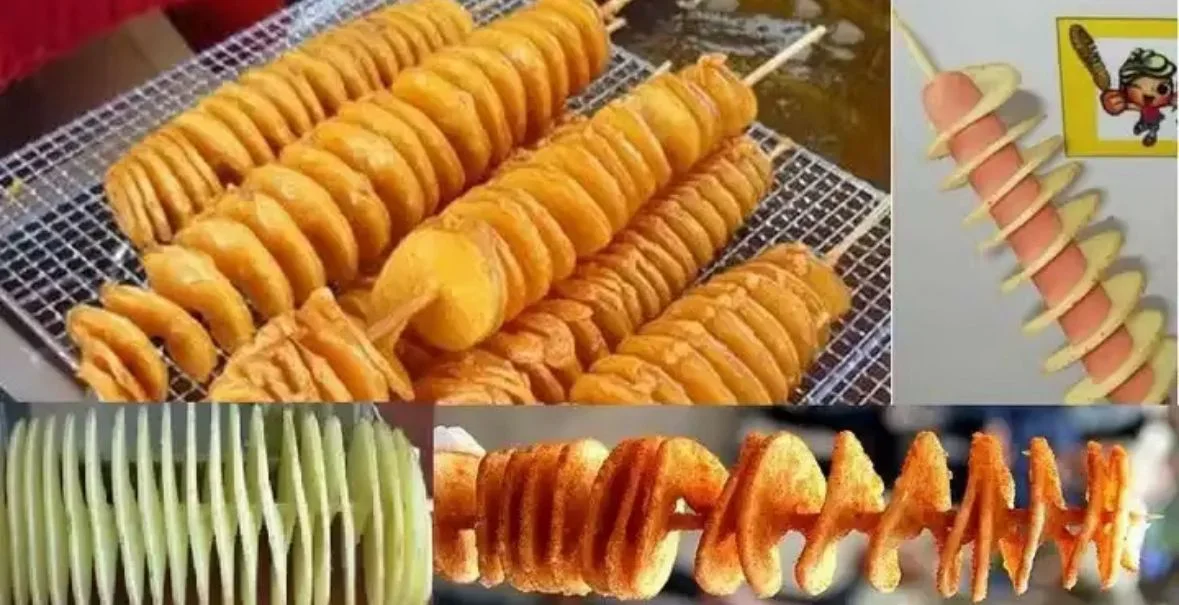 آلة تقطيع البطاطس اللولبية-فولاد مقاوم للصدأ