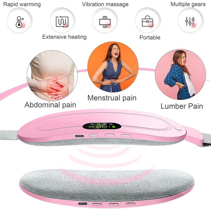 التدفئة الدافئة قصر حزام الحيض لوحة التدفئة سريع وفعال الإغاثة آلام الفم الخصر آلام الرحم الوخز تدليك تهتز