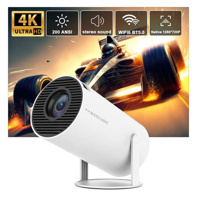 جهاز عرض محمول، شاشة 40-130 بوصة، دوران 270 درجة، ضوضاء أقل، تصحيح تلقائي لحجر الزاوية، جهاز عرض ذكي صغير 4K 10000 لومن، ذاكرة وصول عشوائي 1 جيجابايت و8 جيجابايت، لغرفة النوم (قابس أمريكي 100