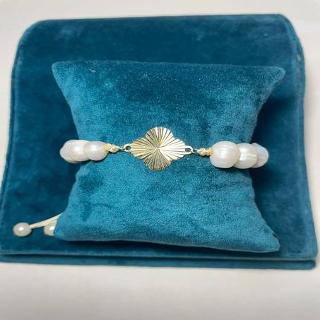 براسلي ذهب ورقة النخيل / Bracelet en or chic