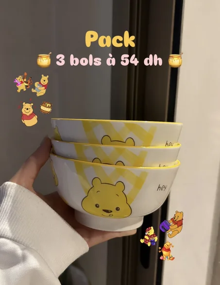 3 bols winnie the pooth