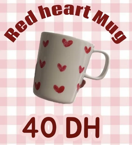 red heart mug