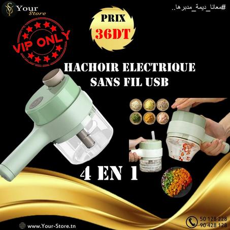 Hachoir électrique portable rechargeable USB