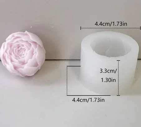 Moule en Silicone pour Bougie Fleur de Rose