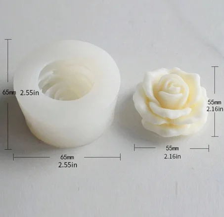 1 pièce Moule en silicone de bougie parfumée à la rose