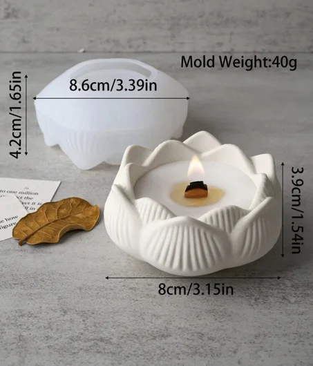 Moule en silicone en forme de lotus 3D