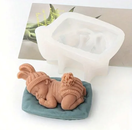 Moule en silicone 3D pour bébé endormi