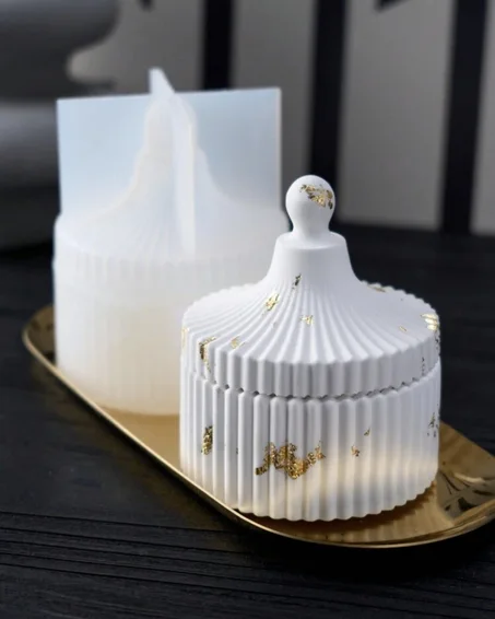Moule en silicone pour boîte à bijoux en ciment