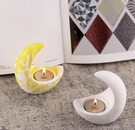 1 pièce Moule en silicone de bougie en forme de Lune