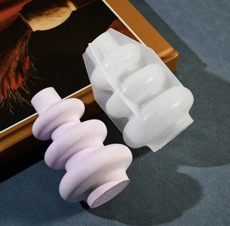 Moule en silicone moderne et simple pour vase à fleurs sèches