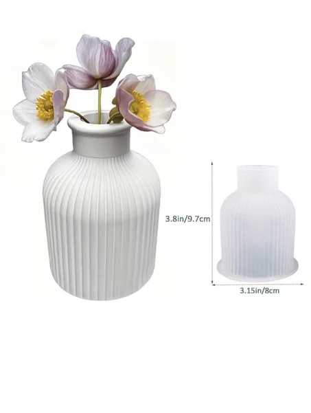 1 pièce Moule en silicone pour vase à fleurs en plâtre