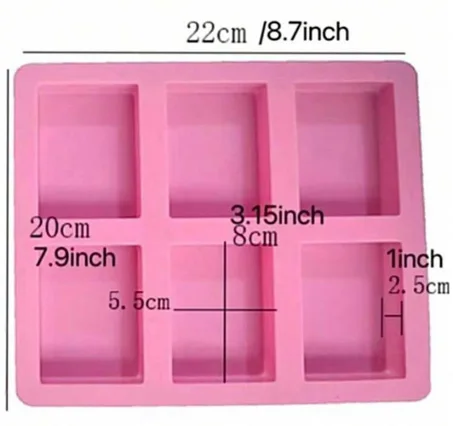 Moule à savon en Silicone à 6 cavités
