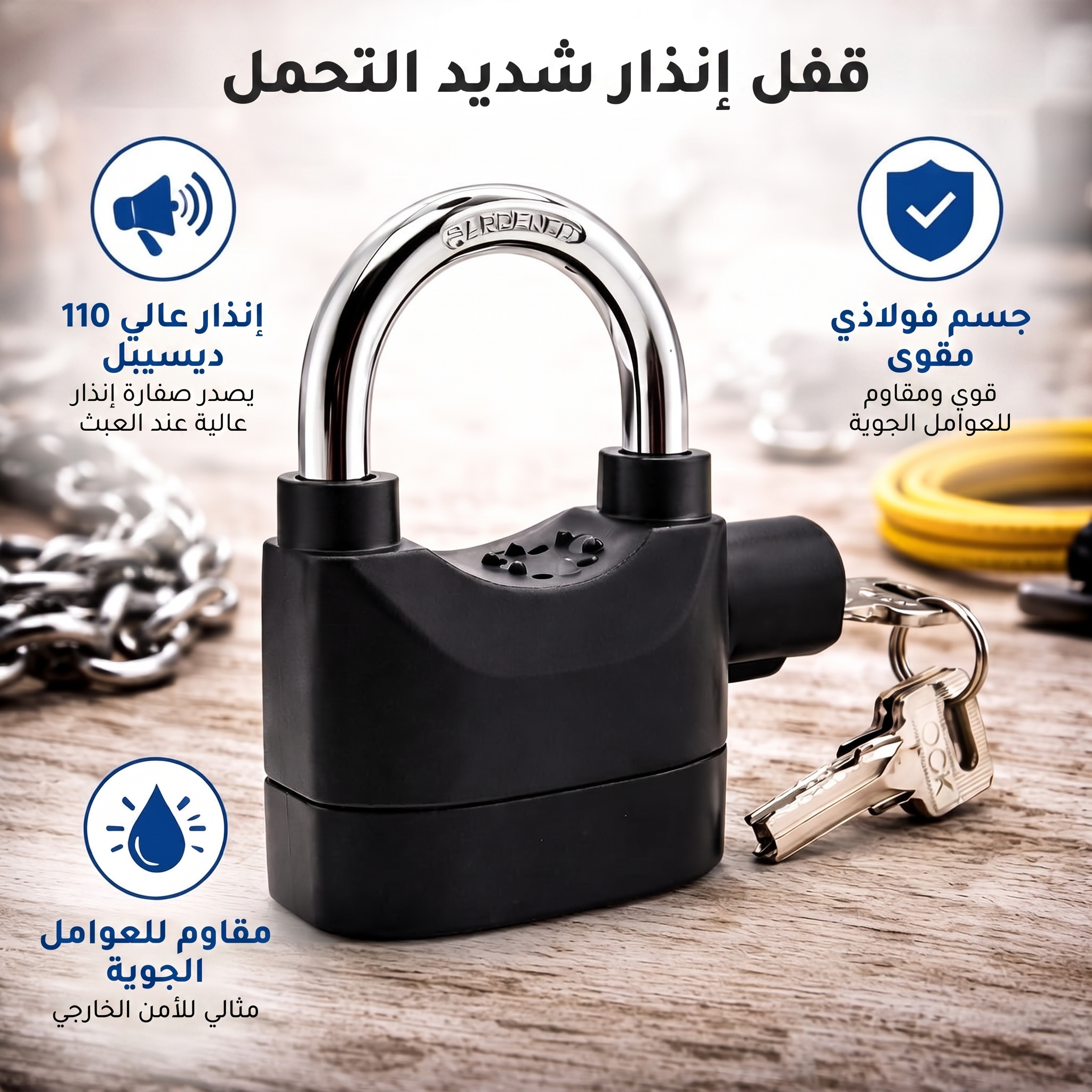 قفل ذكي بجهاز انذار