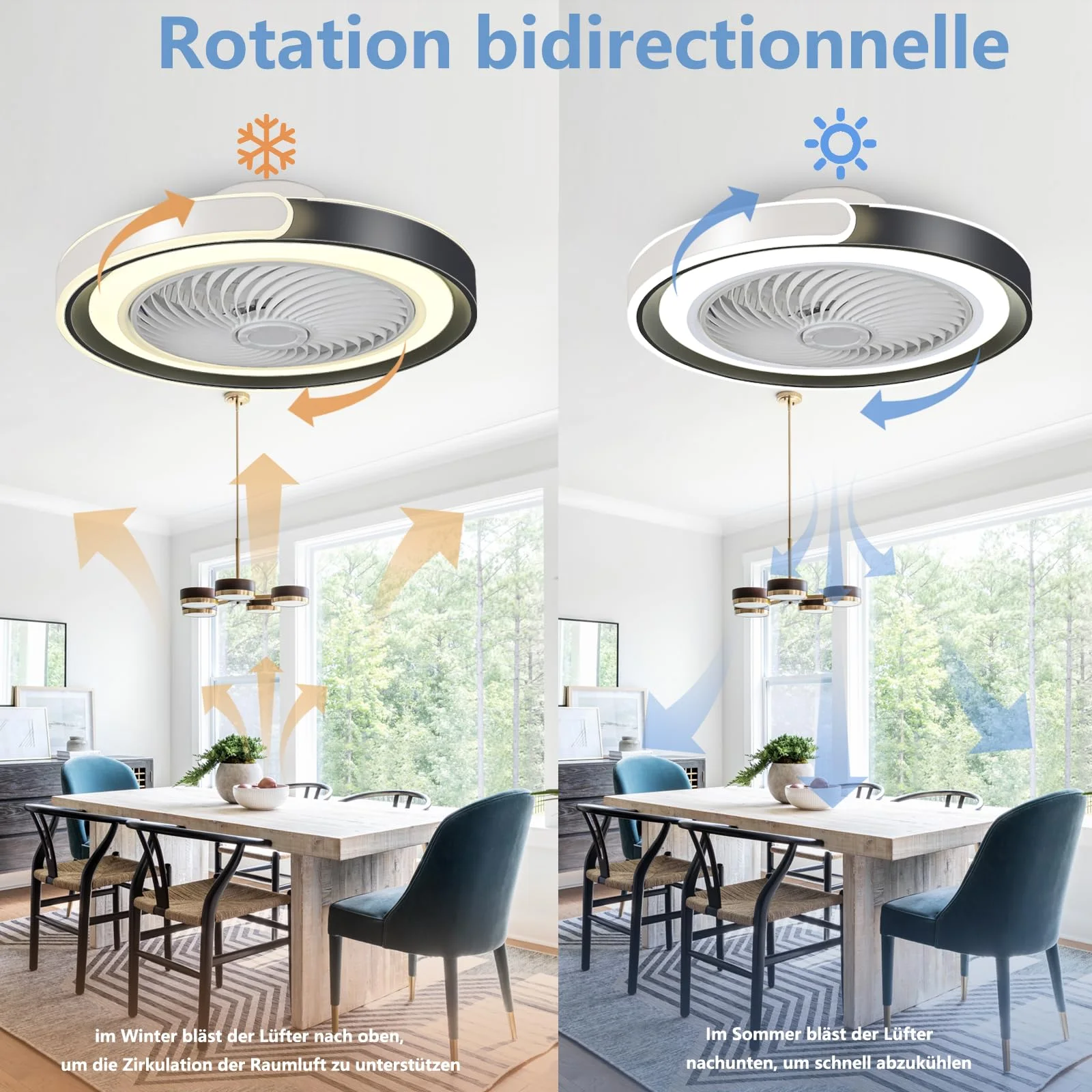 🌀 Lampe Ventilateur Rechargeable