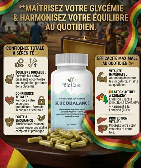 GlucoBalance BioCare (60 Capsules) – Cure Organique Premium & Régulation Glycémique Avancée