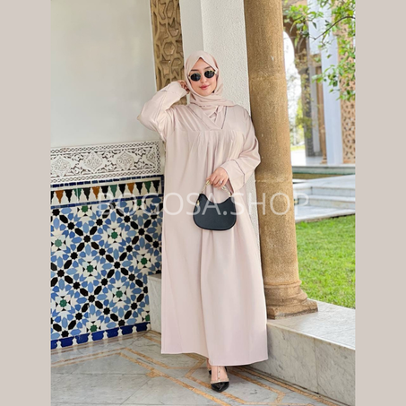 🌟عباية كلوش مع الشال راقية بكول V و لمسة دونتيل