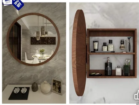 مرايا مع وحدة تخزين 60×60سم RA-M12