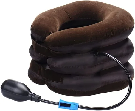 تخلص من آلام الرقب مع جهاز AIR CERVICAL TRACTION NECK قابل للنفخ  سهل الاستخدام لمحاذاة العمود الفقري للرقبة والكتف المزمنة  دعامة عنق الرحم