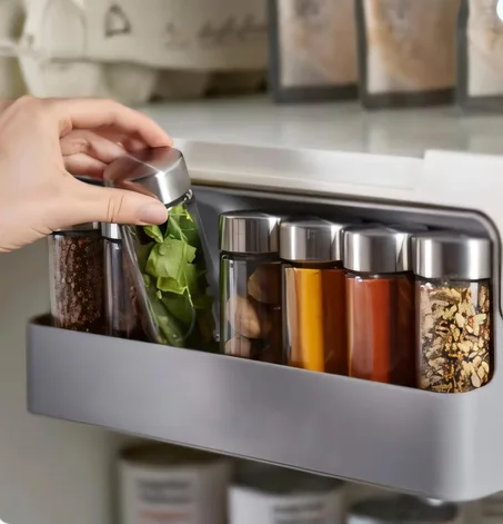 rangement de cuisine زجاجة توابل ذاتية اللصق