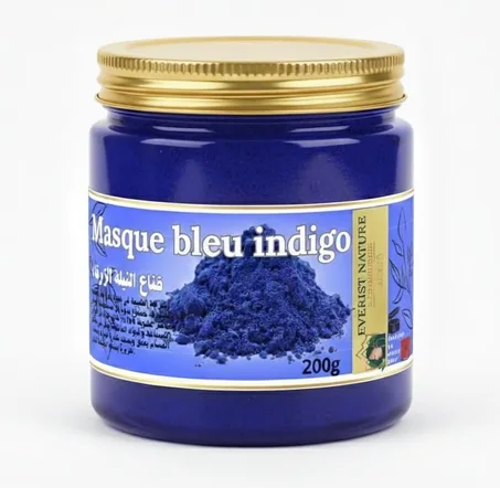 masque facial bleu indigo قناع للوجه من النيلة الزرقاء