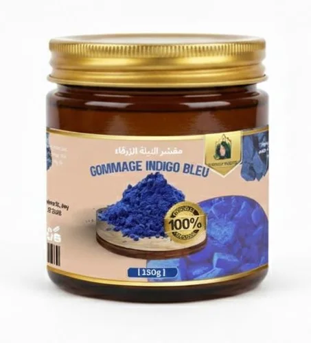 gommage indigo bleu مقشر النيلة الزرقاء