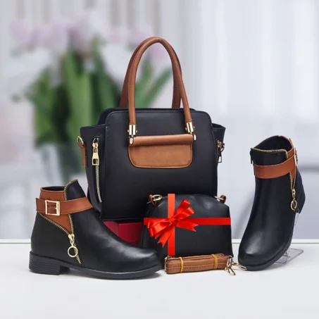 باقة الأناقة المتكاملة – صباط وصاك بنفس اللون + حقيبة مجانية مع كل طلبية = برمو سيون فيها 24 ساعة فقط كوني من المستفيدين