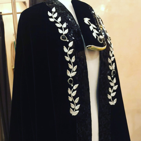 Cape Velour Noir-Onyx