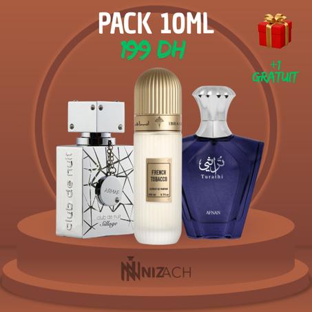 PACK(frensh tobacco+sillage+thurathi)+10ML gratuit