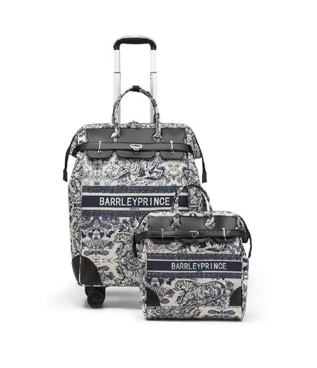 Sac à roulettes double avec grande capacité de rangement pour voyages et déplacements