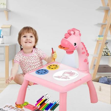 طاولة رسم فنية بجهاز عرض ضوئي للاطفال