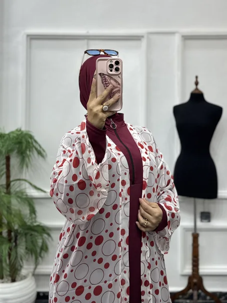 بوركيني "الملكي" 3 قطع بثوب البولياميد الممتاز مع كيمونو فاخر
