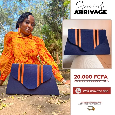 Sac à Main “Saphir Flamme” – Élégance & Énergie